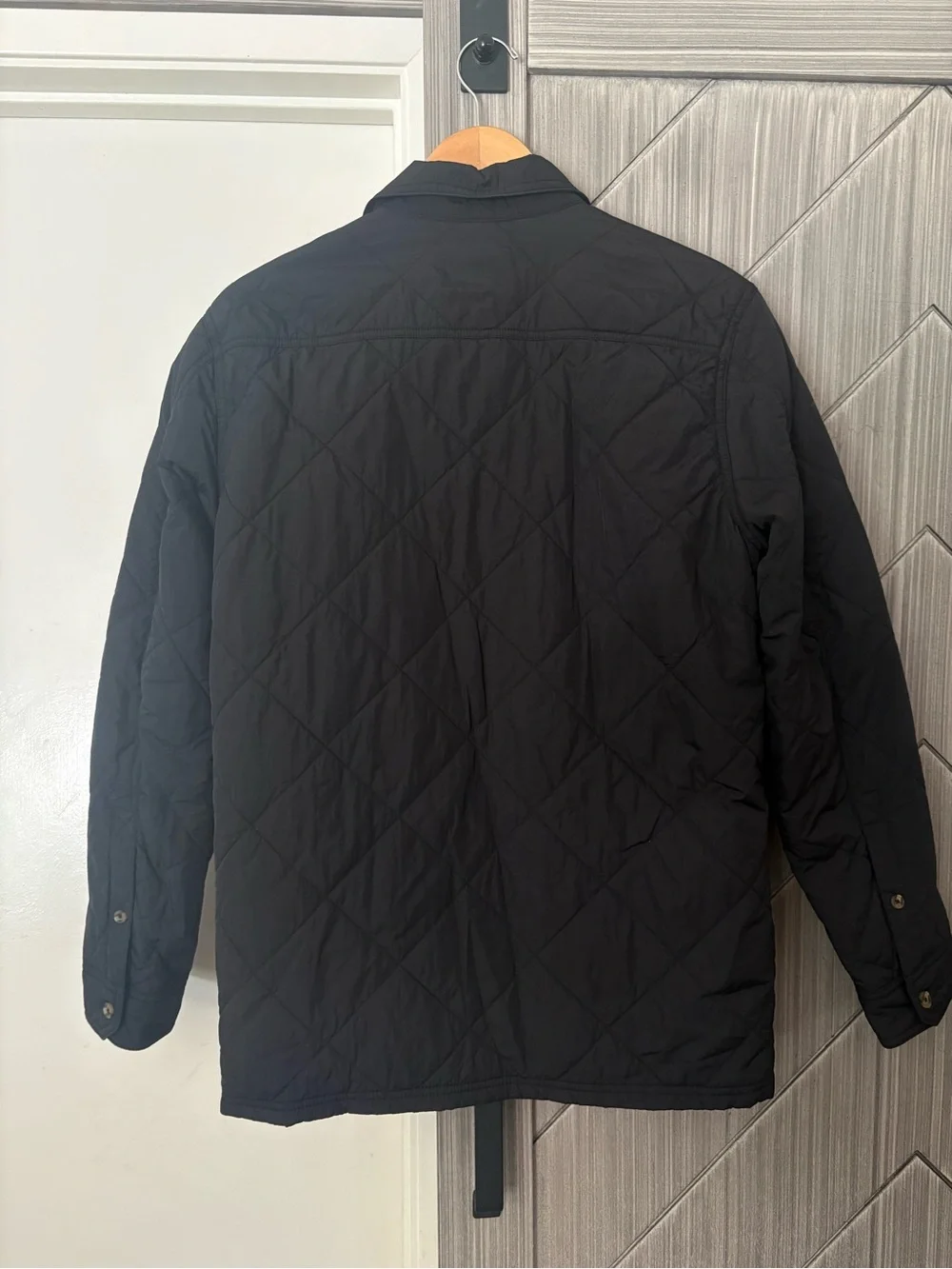 Timberland Quilted Black Button-Front Shirt Jacket Shacket Men’s Size Medium